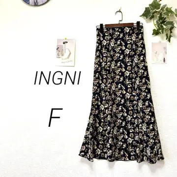 10035-1 잉그 INGNI 꽃무늬 롱 스커트 F 미사용