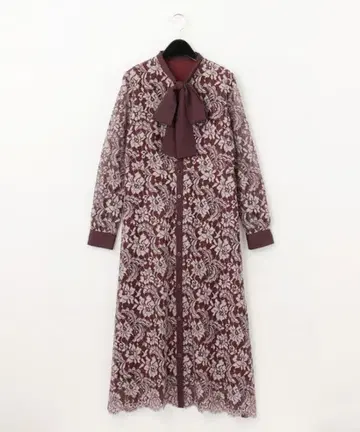 그레이스 콘티넨탈 레이스 보타이 원피스