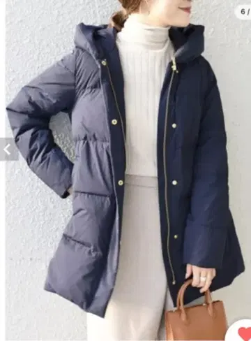 SHIPS 미디 기장 다운 자켓 네이비