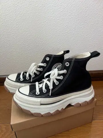 CONVERSE ALL STAR 블랙 통굽 스니커즈 트렉 웨이브 HI