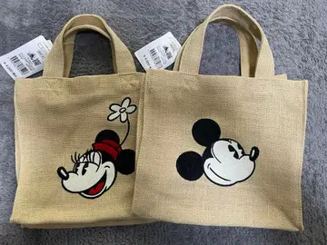 미키마우스 미니 마우스 자수 토트백 2세트 미사용 택 포함