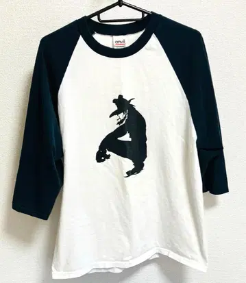 초레어 anvil 지겐 다이스케 (루팡 3세) 래글런 T셔츠 화이트 M