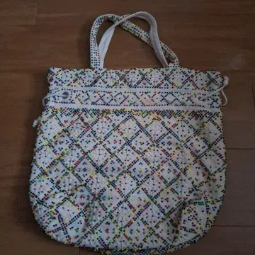 컬러풀 비즈 무늬 토트백
