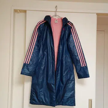 adidas 후드 부착 코트 벤치 코트 M