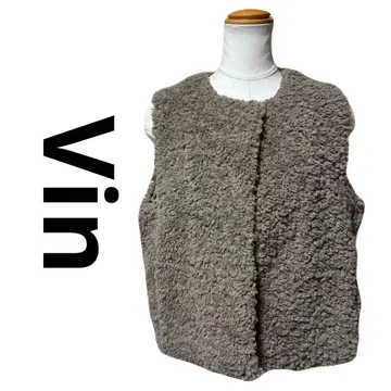 새상품급 Vin  베스트 보아 베스트 브라운 프리 사이즈