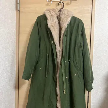 style zampa 퍼 달린 2way 모즈 코트