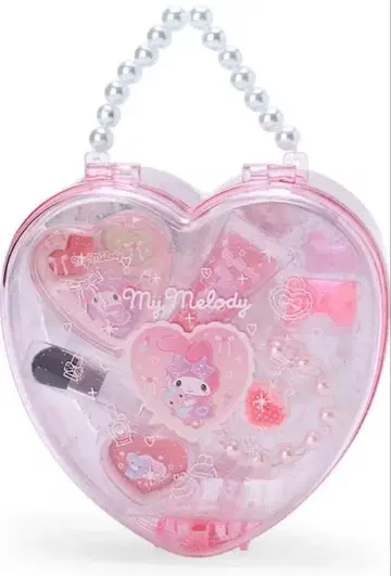 산올리 My Melody 화장품 세트 하트형 케이스 키즈 화장품