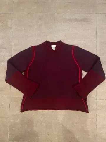 버건디 긴팔 니트 스웨터 DRIES VAN NOTEN 사이즈 L