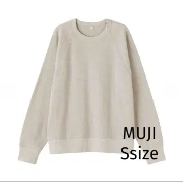 무인양품 와플 편직 크루넥 긴팔 티셔츠