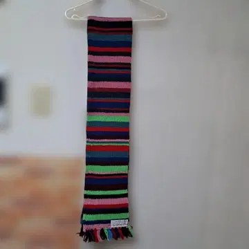 INVERALLAN 머플러 멀티 보더 퓨어 뉴 울