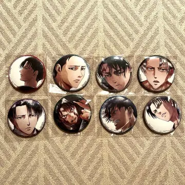 진격의 거인 art-pic 리바이 캔뱃지 8개 세트