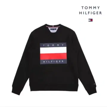 TOMMY HILFIGER 블랙 맨투맨