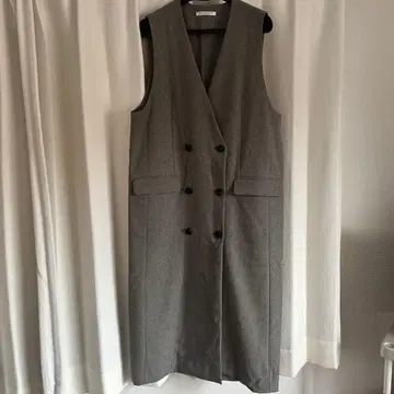 BEAUTY&YOUTH 그레이 더블 버튼 베스트