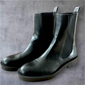 ZARA 자라 사이드 고어 부츠 38 약 24.5cm 블랙 블랙