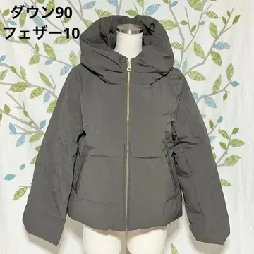 부기 다운 페더 숏 기장 다운 다크 브라운 새상품급