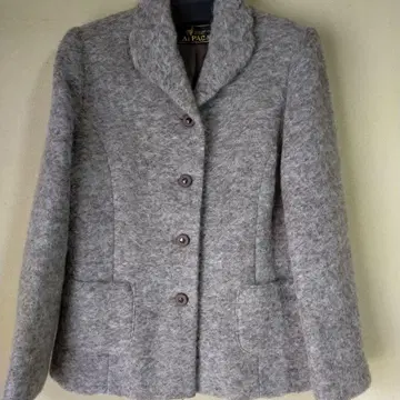 초경량 ALPAGA 알파카 울 자켓 차콜 미세스