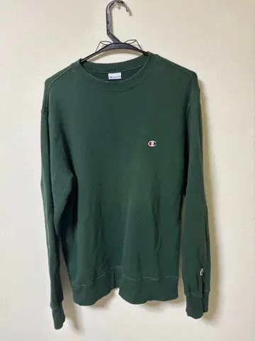 Champion 다크 그린 맨투맨 L 사이즈
