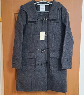 택 포함 새상품 FAMUL MODAL 더플 코트 다크 그레이