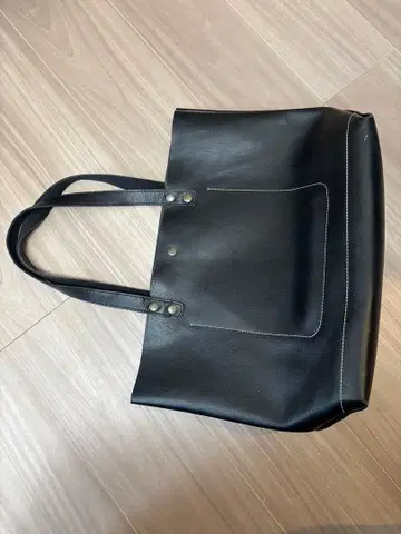 가죽 토트백 블랙