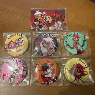 해즈빈 호텔 캔뱃지 마루이 6개 세트 특전