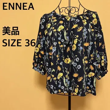 [ 새상품급 ] ENNEA/꽃무늬 블라우스/긴팔/상의/셔츠/올 패턴