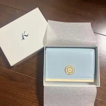 키타무라 카드 케이스 화이트 x 스카이블루 화이트 라이트 블루