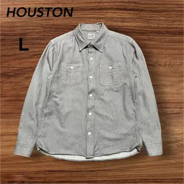 HOUSTON 휴스턴 유니온 메이드 긴팔 셔츠 그레이 L 워크 셔츠