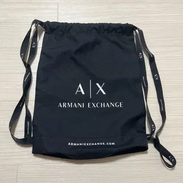 AIX ARMANI EXCHANGE 드로우 스트링 백 블랙