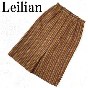 Leilian 레리안 타이트 스커트 올 패턴 오렌지 브라운 9 B9021