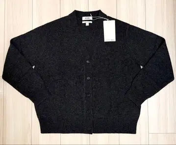 미사용 새상품 [ COS ] 스테디셀러 캐시미어 가디건 다크 그레이 M