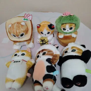 고양이 봉제 인형 6체 세트 mofusand