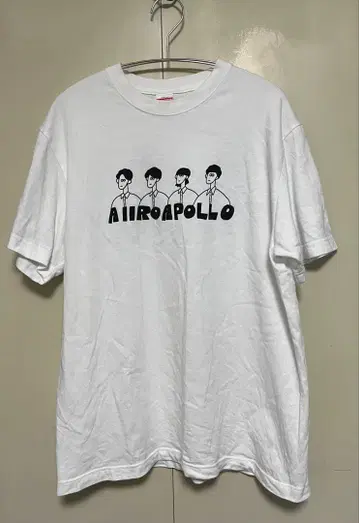 남색 아폴로 t셔츠 L 사이즈 화이트