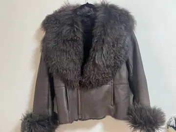 램 가죽 퍼 라이더 자켓