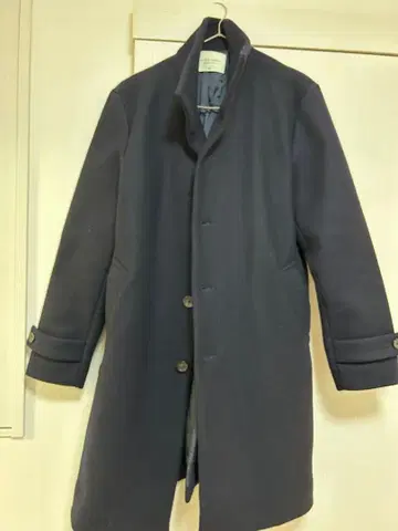 알뜰 구매 네이비 체스터 코트 울 혼방 소재 [public tokyo]