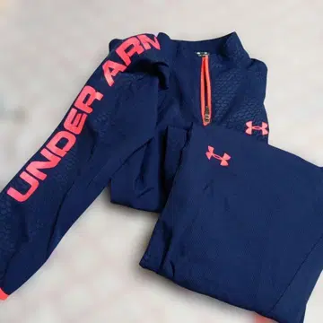 UNDER ARMOUR 나일론 자켓 MD 네이비/핑크