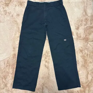 Dickies 루즈핏 더블니 워크 팬츠 블랙