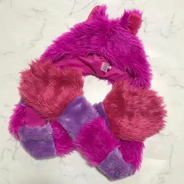 [새상품급] 디즈니 팬캡 머플러 체셔 고양이 원더랜드 앨리스