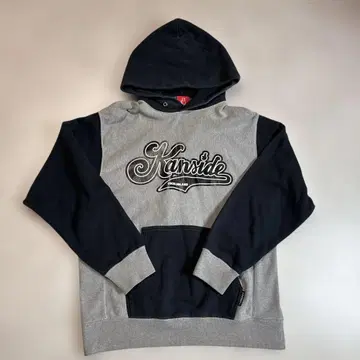 Kanside 로고 그레이/네이비 후드티