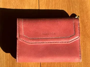 kissora 핑크 3단 폴더형 지갑 키케이스 일체형 지갑