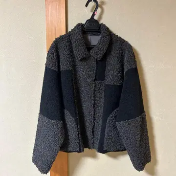 플리스 스웨이드 패치워크 자켓
