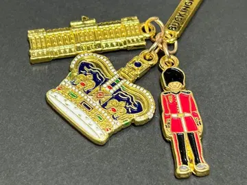 새상품 영국 버킹엄 궁전 근위병 왕관 크라운 키링