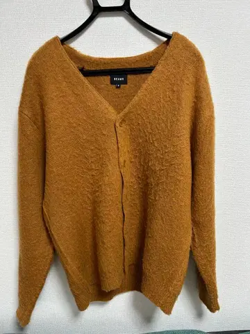 BEAMS 모헤어 샤기 가디건