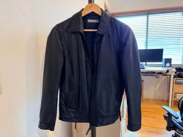 nano universe 블랙 가죽 자켓