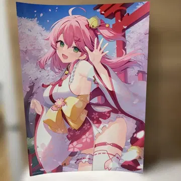 벚꽃 배경의 캐릭터 포스터