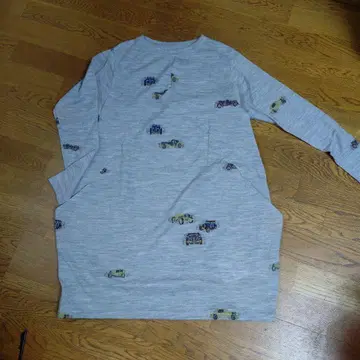 자동차 프린트 긴팔 튜닉 사이즈 38