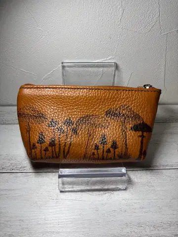 천연 가죽 (소가죽) 버섯 파우치