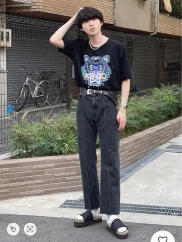 가군 착용 모델 monkey time DENIM C/OFF TROUSER