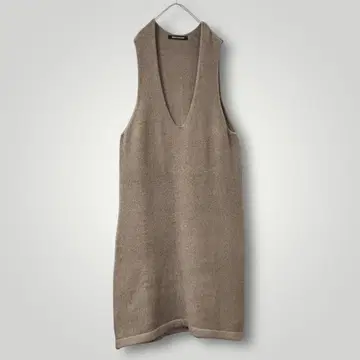 [ mizuiro ind ] 슬리브리스 니트 원피스 살로펫 내추럴