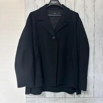 새상품급 유니클로 +J 더블 페이스 셔츠 자켓 울 블렌드 블랙