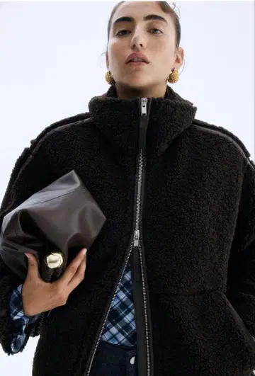 루즈 테디 자켓 다크 브라운 XXS 택 포함 새상품